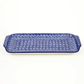 Tacka z uszkami 410 32/14,5 cm <br> 2615X Kobaltowa koronka